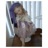 Signed Myriam spooky doll, 22 inches.