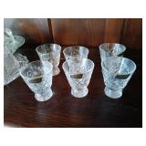 6 crystal liquor shot glasses violetta