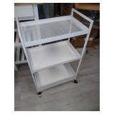 Very nice metal rolling cart 20 x 12 x 33 tall.