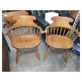 2 antique bent brothers chairs.