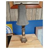 Decorator lamp with mirrors 24 inches tall.