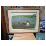 O J Gromme duck print signed numbered 35 x 27