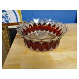 RuBy flashed, 9 inch bowl, very nice.