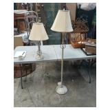 Matching lamps table lamp and floor lamp.