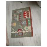 Small hook rug 34 x 24.