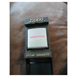 Zippo, tape measure in case antique week.