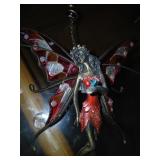 Hanging butterfly fairy decorator glass and metal