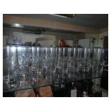 Set of 8 crystal finger loop hole glasses 5' tall