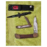 Three pocket knives