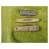 3 pocket knives order of eagles. Adam's grain.