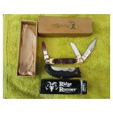 2 knives in box elk ridge and ridge runner