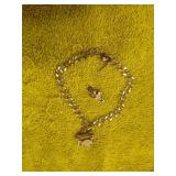 11 gram sterling charm bracelet with 2 charms