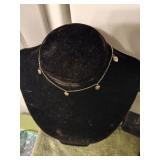 Sterling anklet with hearts 11 inches 4 grams