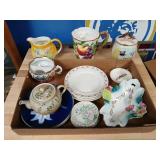 10 cups and saucers.