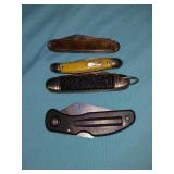4 pocket knives.
