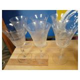 6 Costa Boda Sweden 7' crystal glasses 1 is