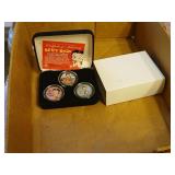 Betty Boop, state quarter set painted.
