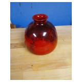 Royal Doulton flambe vase 6 inches by 6 inches.