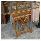Rattan bar height table 42 x 24 x 35 tall.