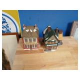 Dept 56 pair houses fezziwig and giggleswick