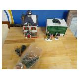 6 pc Dept 56 house trees figures.