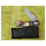 Civil War pocket knife with sheath 4 inch, closed