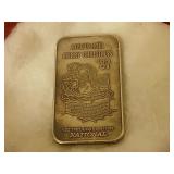 1 troy oz 1987 Canada Christmas silver bar
