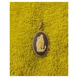 Wedgwood and sterling pendant
