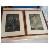 Vtg Pinky and blue boy pictures 10.5 x 14.