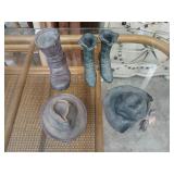 5 decorator pieces, hat,  boot dï¿½cor