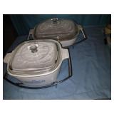 Mid-century pyrex bowls with Chrome stands