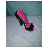 High heel shoe bank, 7 inches tall. Very nice.