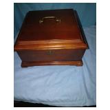 Wood locking Bombay box, no key 12 x 12.
