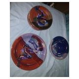 9 piece Bruce Larrabee, pottery, China handmade
