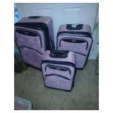 BoVano 3 piece suitcase set pink.