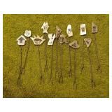 12 Hors Dï¿½oeuvre Forks Alpaca Silver Abalone