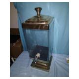 Tall 21' glass liquid dispenser w/ spout & stand