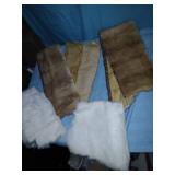 Real animal skin fur 4 pc