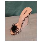 High heel shoe back.