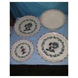 Disney, 12 days of Christmas plate dishes.