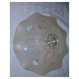 Iris and herringbone ceiling light glass shade 12