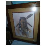 Apsaroke Warrior indian Enoch Haney print signed