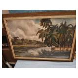 Water color painting signed 18 x 24. Looks like