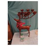 Metal 10 point deer candle holders 19.5 tall.