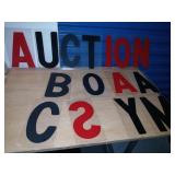 Lot of plastic letters, 9 inches tall auction