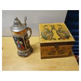 German musical Stein and a monkey box.