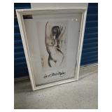 framed nude poster Brett Whiteley 1990s
