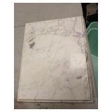 Italian marble tabletop, 18 x 14 inches.