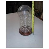 Vintage dome glass cloche display case 11.5 tall