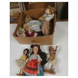 Dolls and bears.